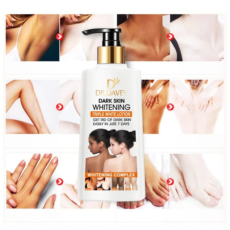 DR.DAVEY Private label dark skin whitening lotion is an effective white lotion to lighten and brighten the skin 500ml D8 \ 6921199124138 - Image 5