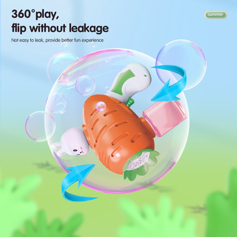Soap Bubbles Gun Carrot 12 Holes Bubbles Machine Launcher Automatic Blower Soap Toys For Kids Children cute rabbit Gifts -D25 \ E518656 - Image 13