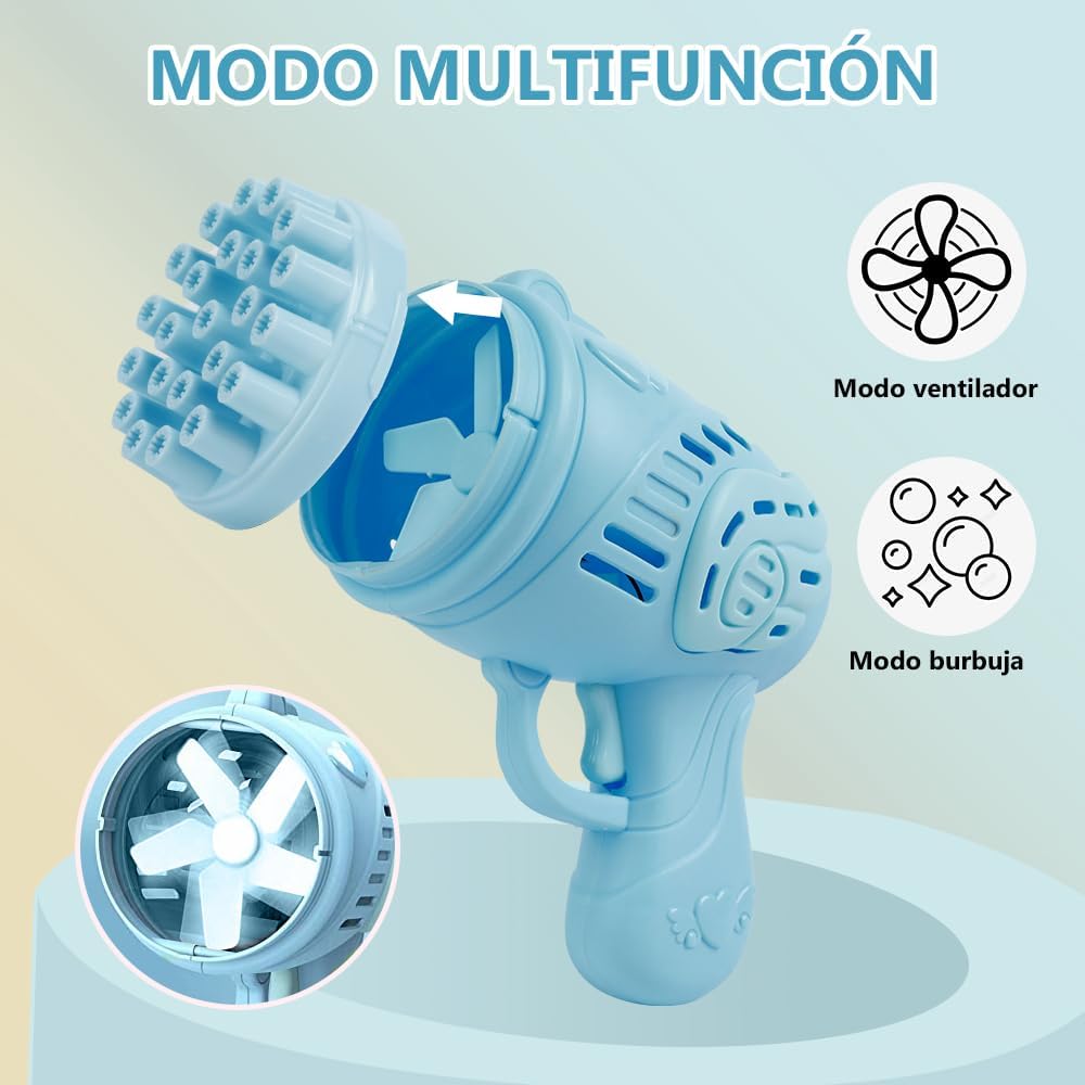 Automatic Gatling Bubble Maker Kids Outdoor Electric Bubble Machine Toys for Boys Girls Birthday Gift, for Party, Spring Outing C28 \ E1110184 - Image 3