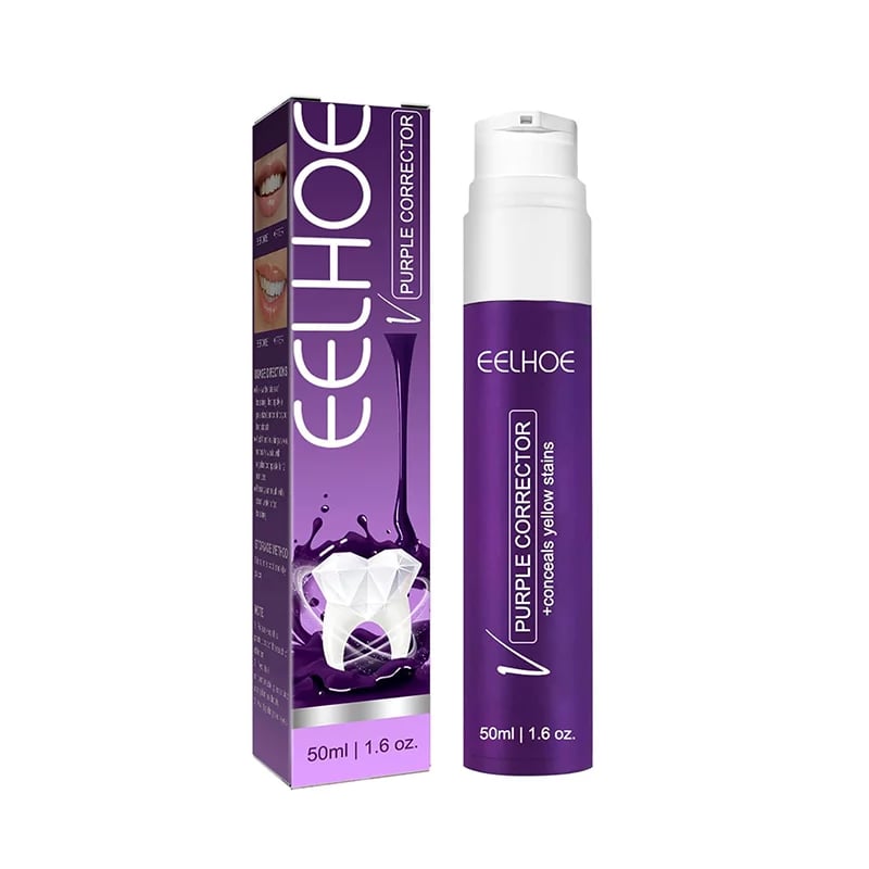 EELHOE Purple Corrector Teeth Whitening Toothpaste 50ml -A \ f070910 - صورة 1