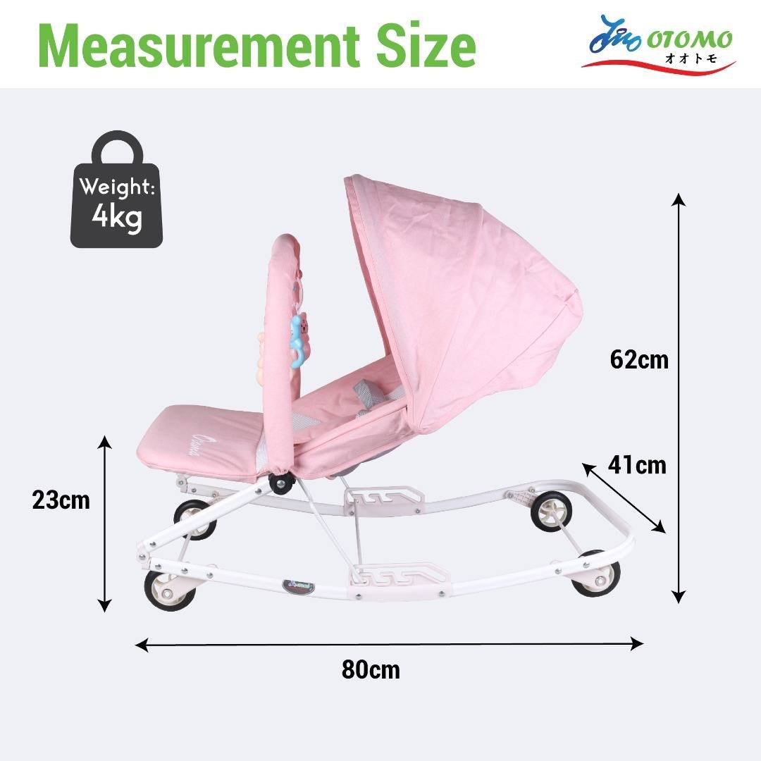 Baby Bouncer with Wheel Soothing Baby Rocking Chair Shakable Baby Sleeping Recliner Cradle Chair Baby Coaxing -Z1 \ F059435 - Image 7