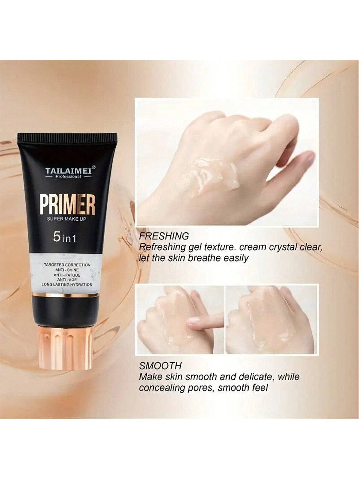 Tailaimei 5 In 1 Poreless Primer Super Make Up Oil Control Smooth Long Lasting Protect Skin Face Base Foundation Makeup Primer F42 \ 6905624122289 - Image 2