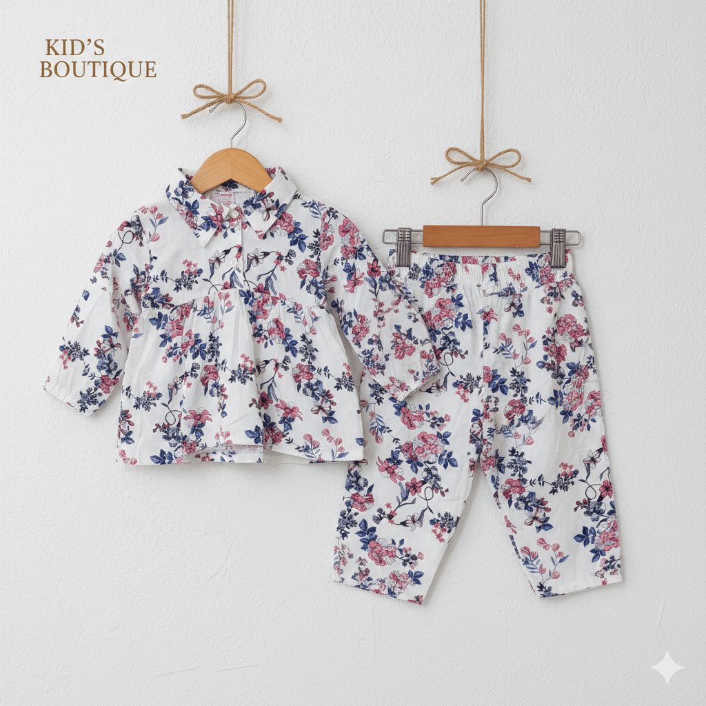 Girls print cotton pyjama set 800B \ G119895 - صورة 1
