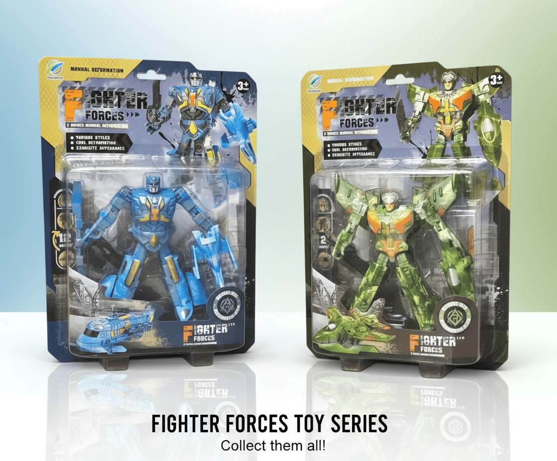 Fighter Forces toy series transforming robot action figures F22 \ G020795 - Image 1