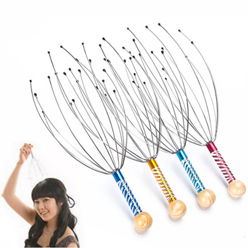 Octopus Head Massager Scratching Scalp Relaxation Relief Body Massager Scratcher Relieves Tension Health Care Tools Random -D23 \ D020362 - صورة 2