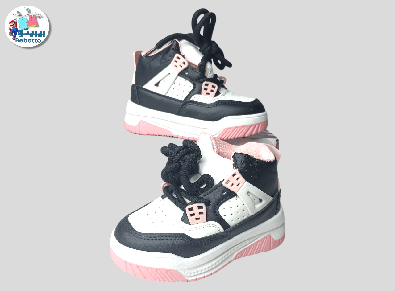 Baby Boy 1Pair Shoes White Black Pink Color Sneakers Z44 \ F824148 - Image 1