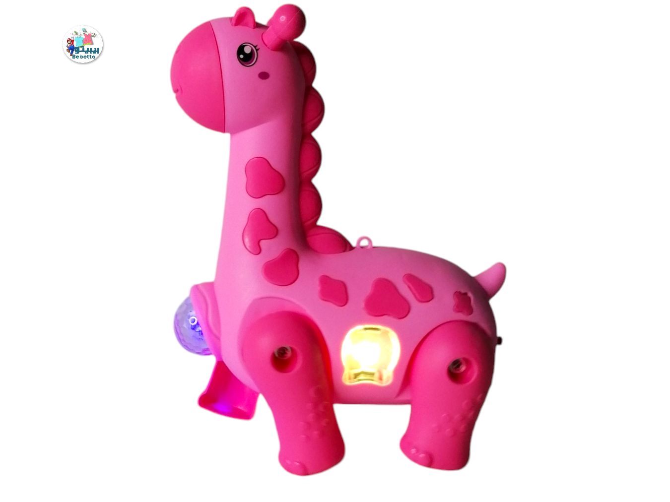Battery operated light up toys led flashing dancing giraffe sensory baby toys with music -F34 \ E091121 - صورة 1