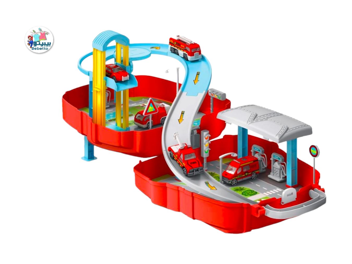 Early Childhood Education Alloy Toy Car Sets Parking Lot Toy Kids Car Station Toys Backpack F22 \ E539846 - Image 1
