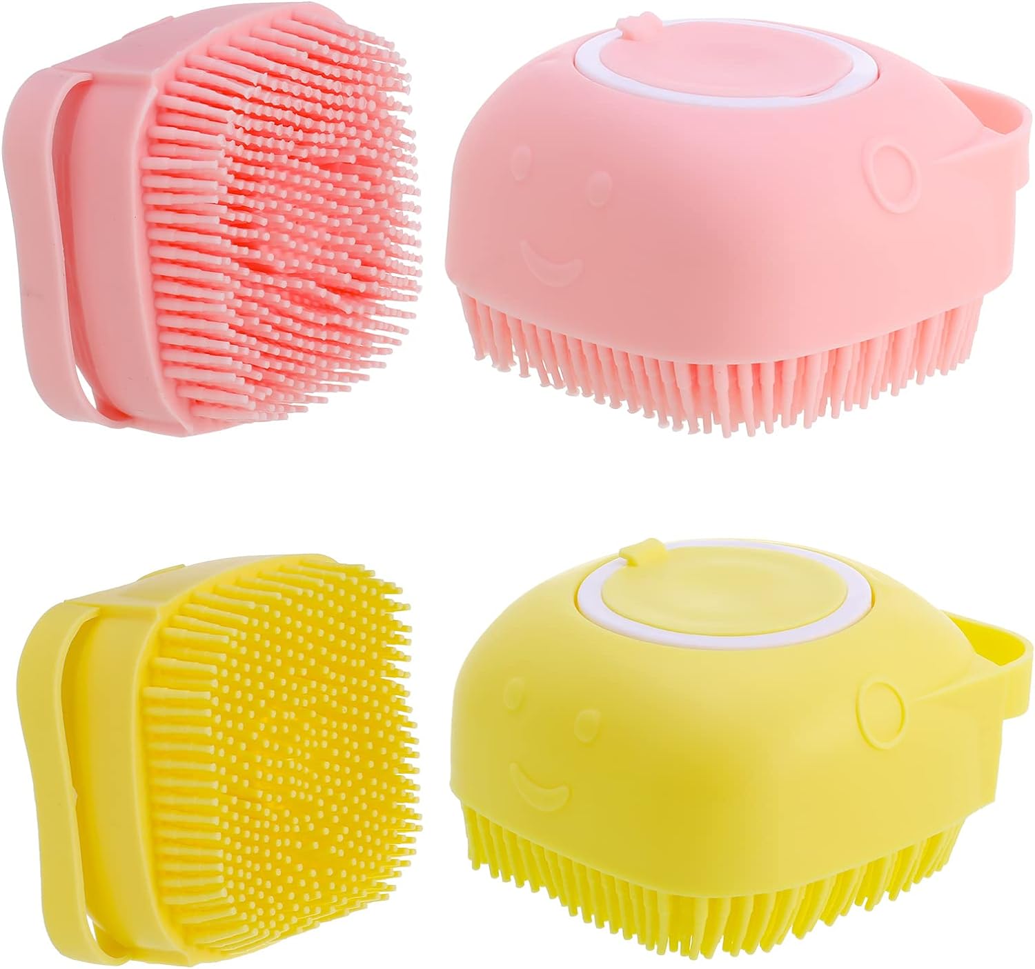 Pet Shampoo Brush Silicone Massage Rubber Bath Comb With Shampoo -A7 \ D805427 - صورة 3