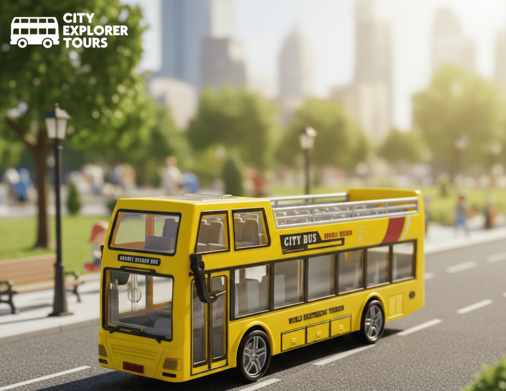 die-cast or plastic toy model of a double-decker city tour bus F26 \ F1214283 - Image 3