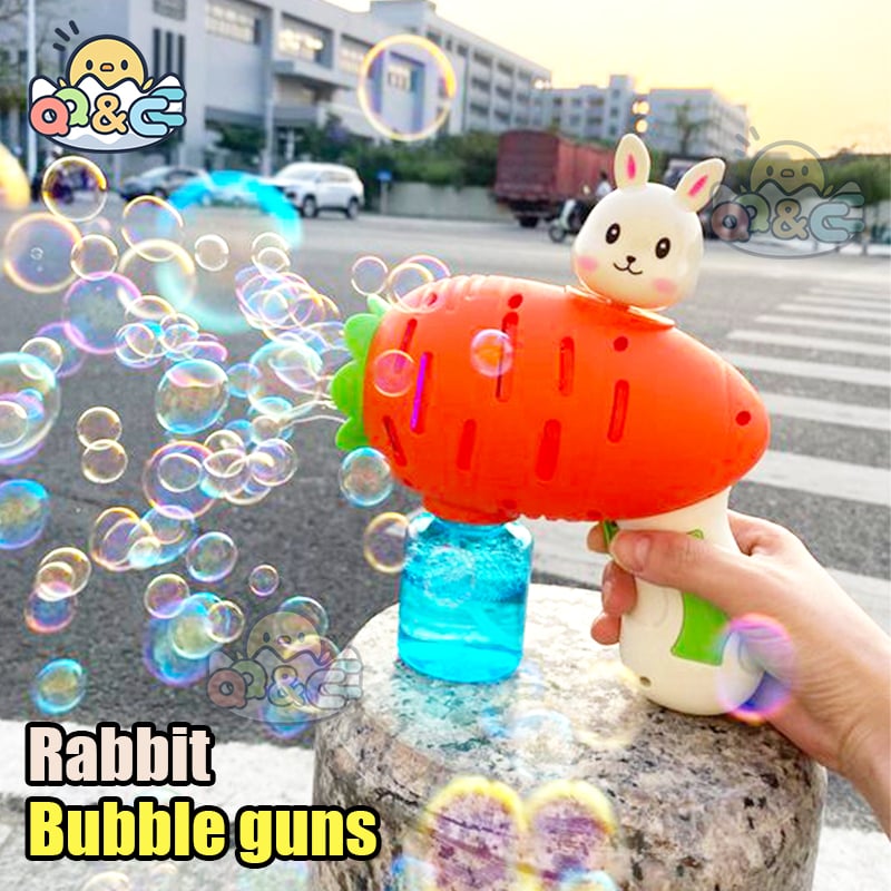 Soap Bubbles Gun Carrot 12 Holes Bubbles Machine Launcher Automatic Blower Soap Toys For Kids Children cute rabbit Gifts -D25 \ E518656 - Image 5