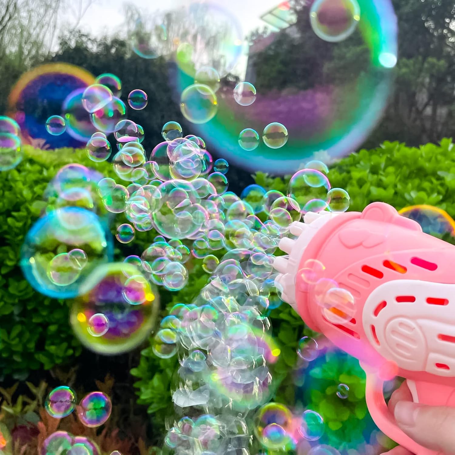 Automatic Gatling Bubble Maker Kids Outdoor Electric Bubble Machine Toys for Boys Girls Birthday Gift, for Party, Spring Outing C28 \ E1110184 - Image 8
