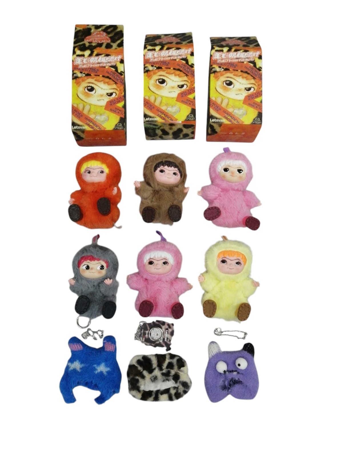 Letsvan Wakuku Fuzzy Trendy Fun Party Series of plush blind box dolls D28 \ 6974773011171 - Image 1
