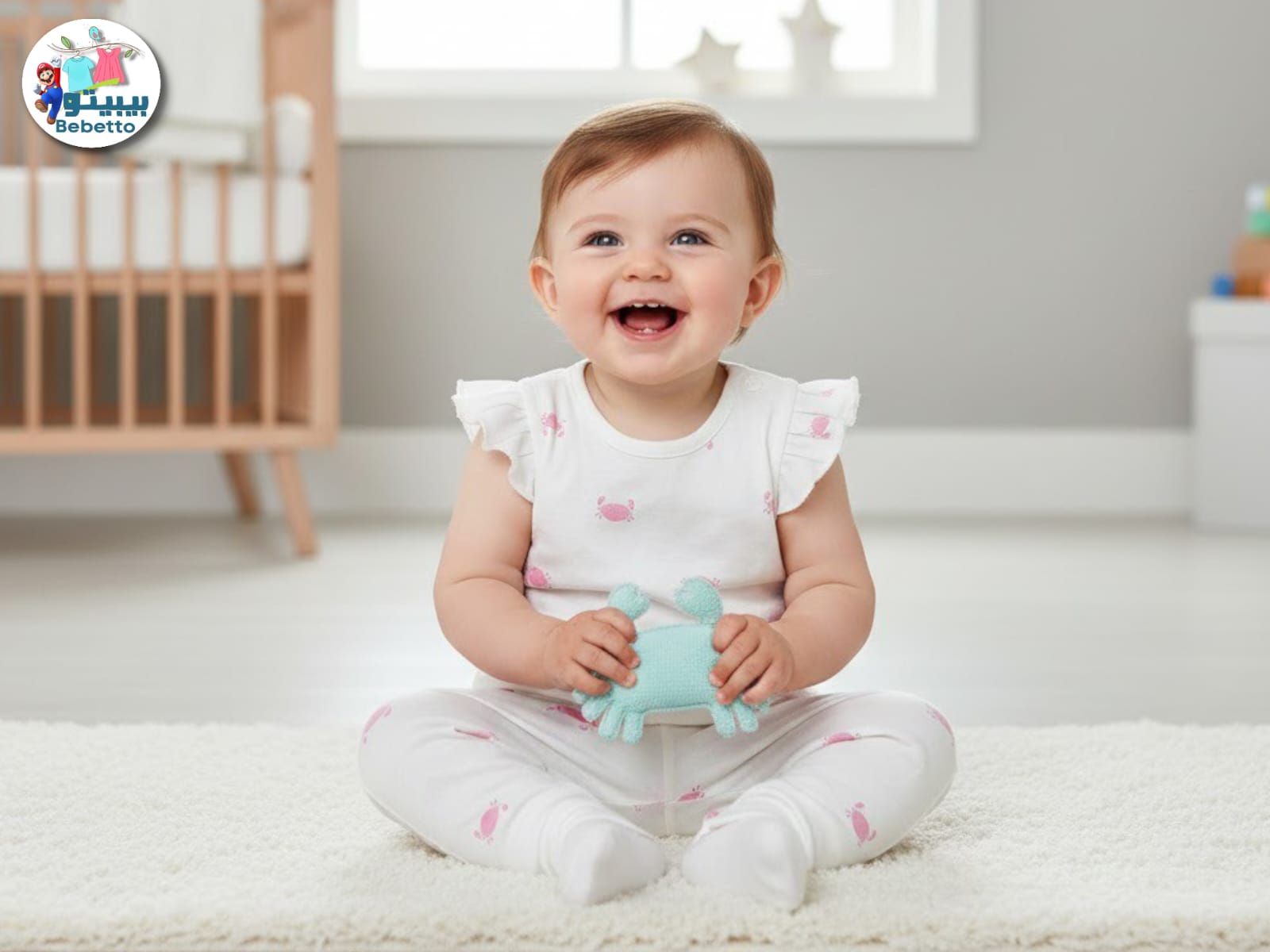 Baby girls romper and pant set 750B \ F1213633 - Image 1
