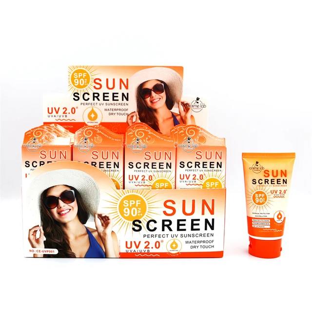 Vitamin Sunscreen Cream SPF90 Skin Care Organic Waterproof Sun Block Face Cream Moisturizer Protection Sunscreen E42 \ 6905624140016 - صورة 5