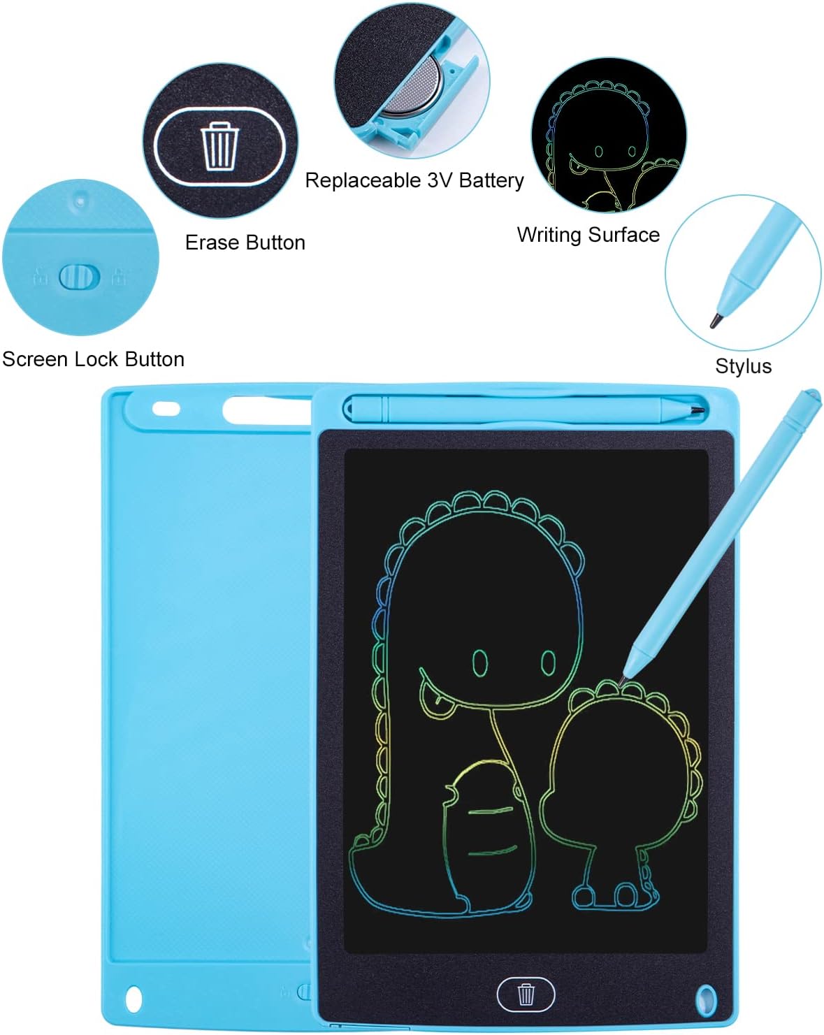 Big Size LCD Writing Tablet 10-Inch Screen LCD Colorful Writing Pad Tablet Kids Toys for Boys and Girls .Drawing Tablet E-Note Pad -C13 \ E1109175 - Image 10