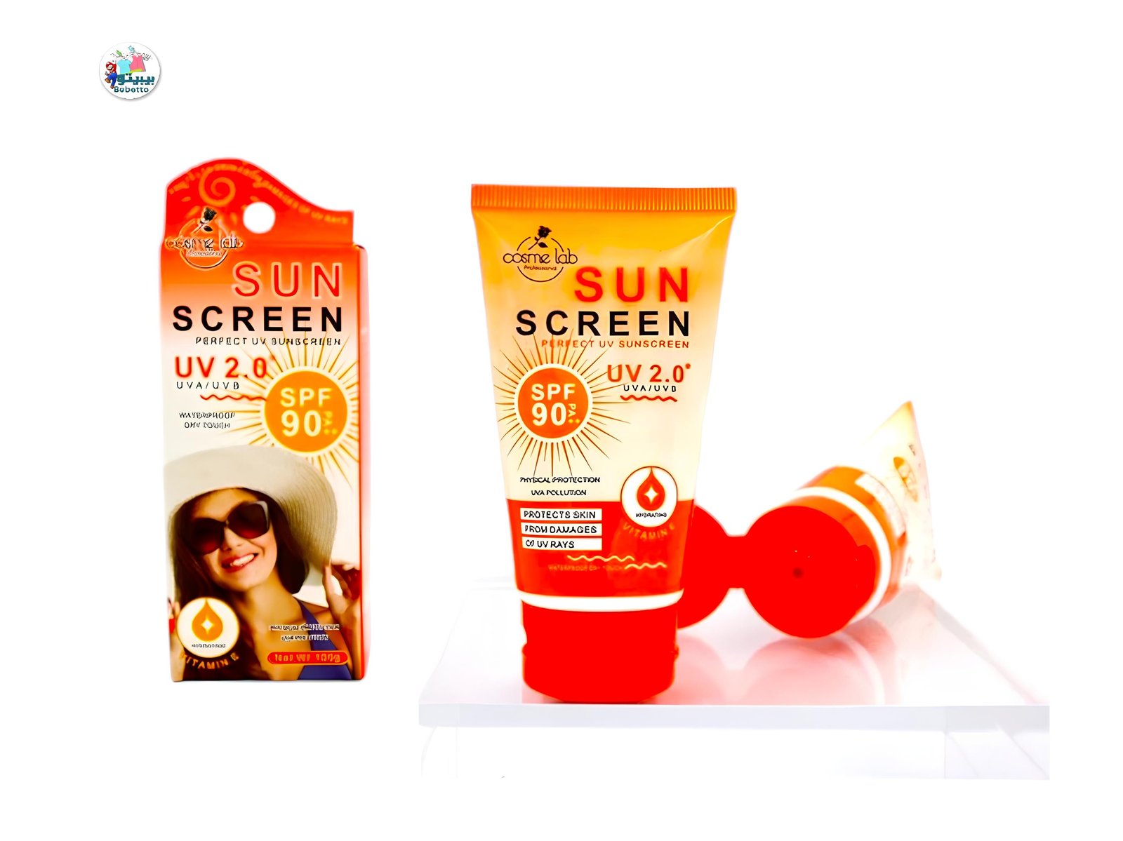 Vitamin Sunscreen Cream SPF90 Skin Care Organic Waterproof Sun Block Face Cream Moisturizer Protection Sunscreen E42 \ 6905624140016 - صورة 1
