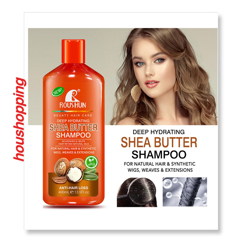 RouShun Beuaty Hair Care Deep Hydrating Shea Butter Shampoo 400ML C44 \ 6921199125067 - صورة 4