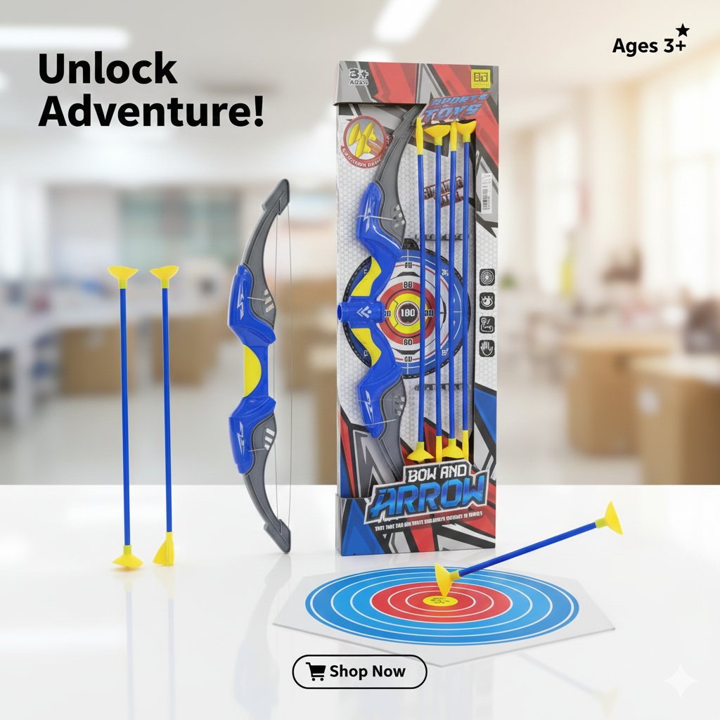 children's bow and arrow toy set for ages 3+ F22 \ F1210204 - Image 1