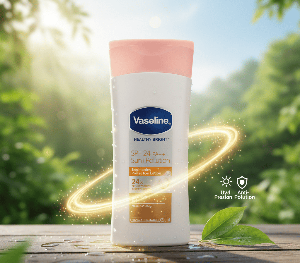 Vaseline Healthy Bright SPF 24 PA++ Sun + Pollution Brightening Protection Lotion 200ml. E42 \ 8999999003043 - Image 1