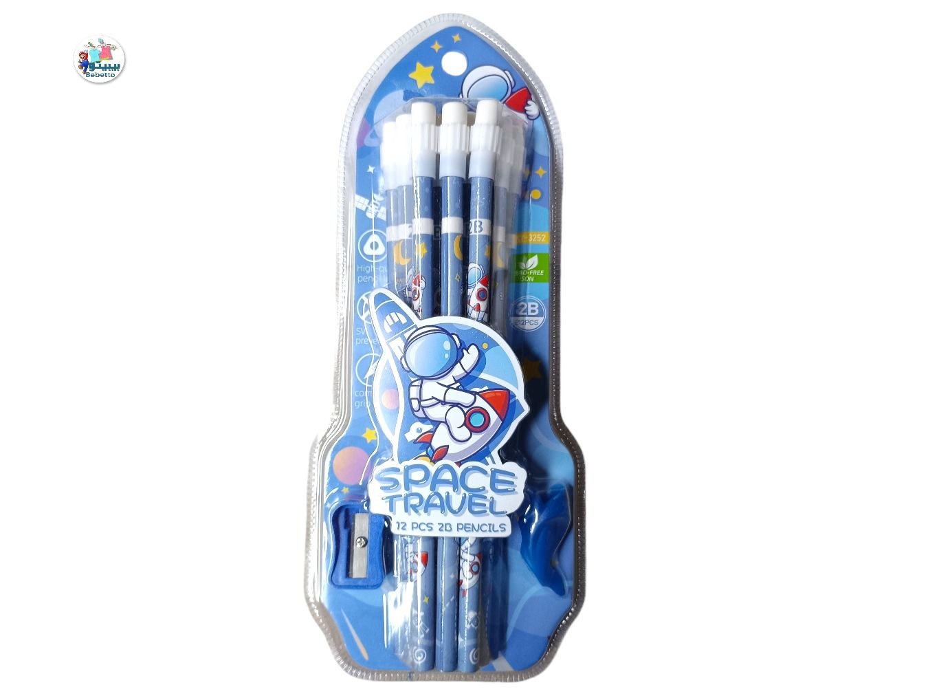 12Pack of 2B Pencils with Eraser, Sharpener & Smoother Writing D18 \ 6940087032522 - Image 1