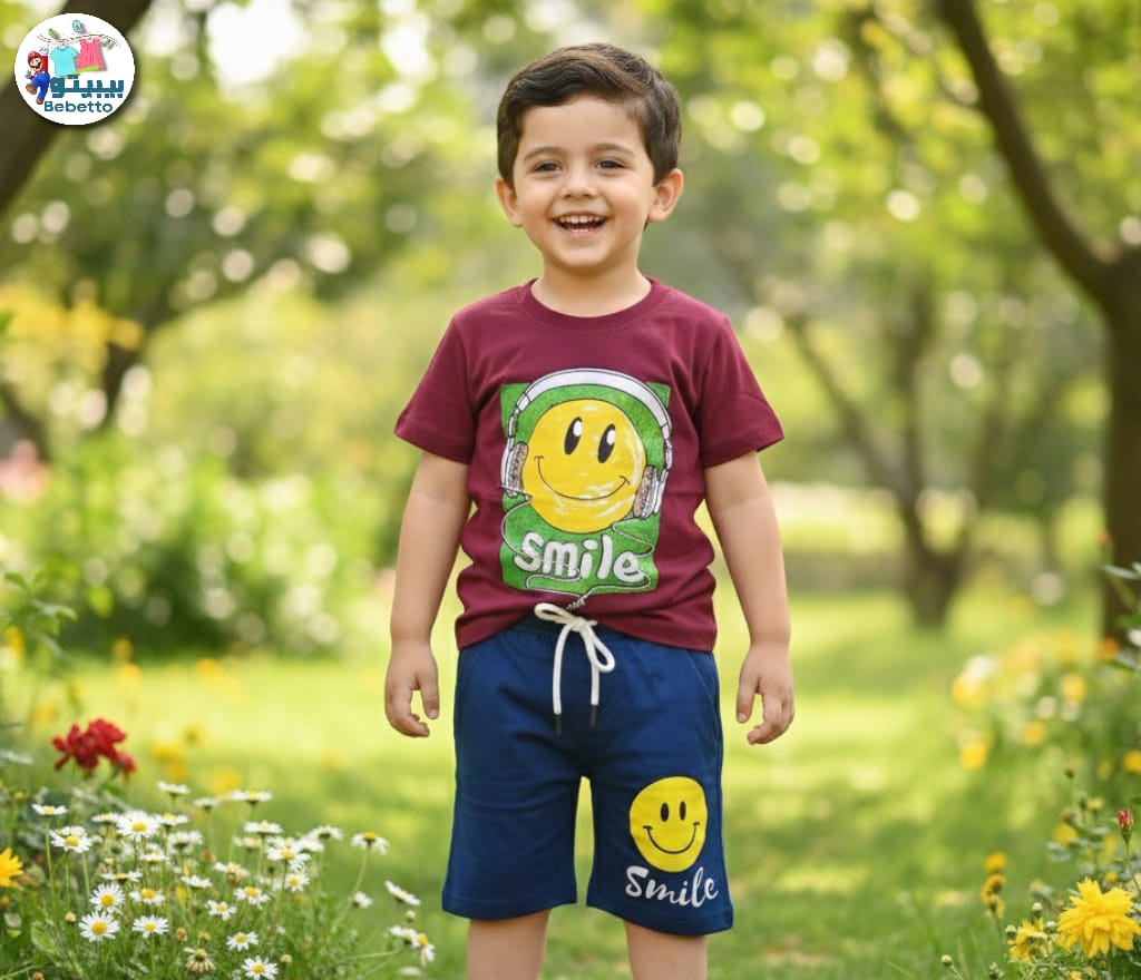 Bebetto t-shirt and shorts set 150D \ G114825 - صورة 1