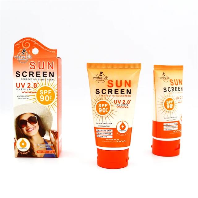 Vitamin Sunscreen Cream SPF90 Skin Care Organic Waterproof Sun Block Face Cream Moisturizer Protection Sunscreen E42 \ 6905624140016 - صورة 4