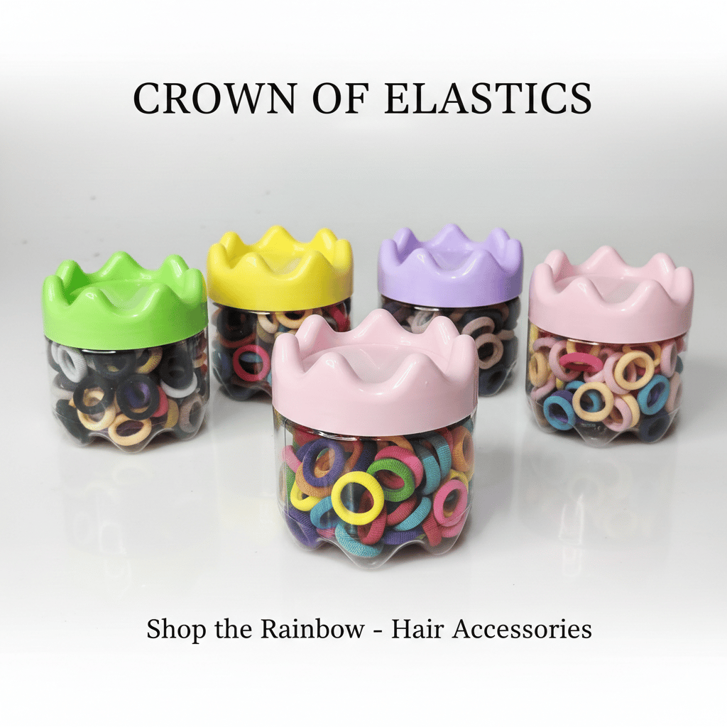 Girls Mix Color Small Rubber Band Hair -C4 \ F403331 - Image 2