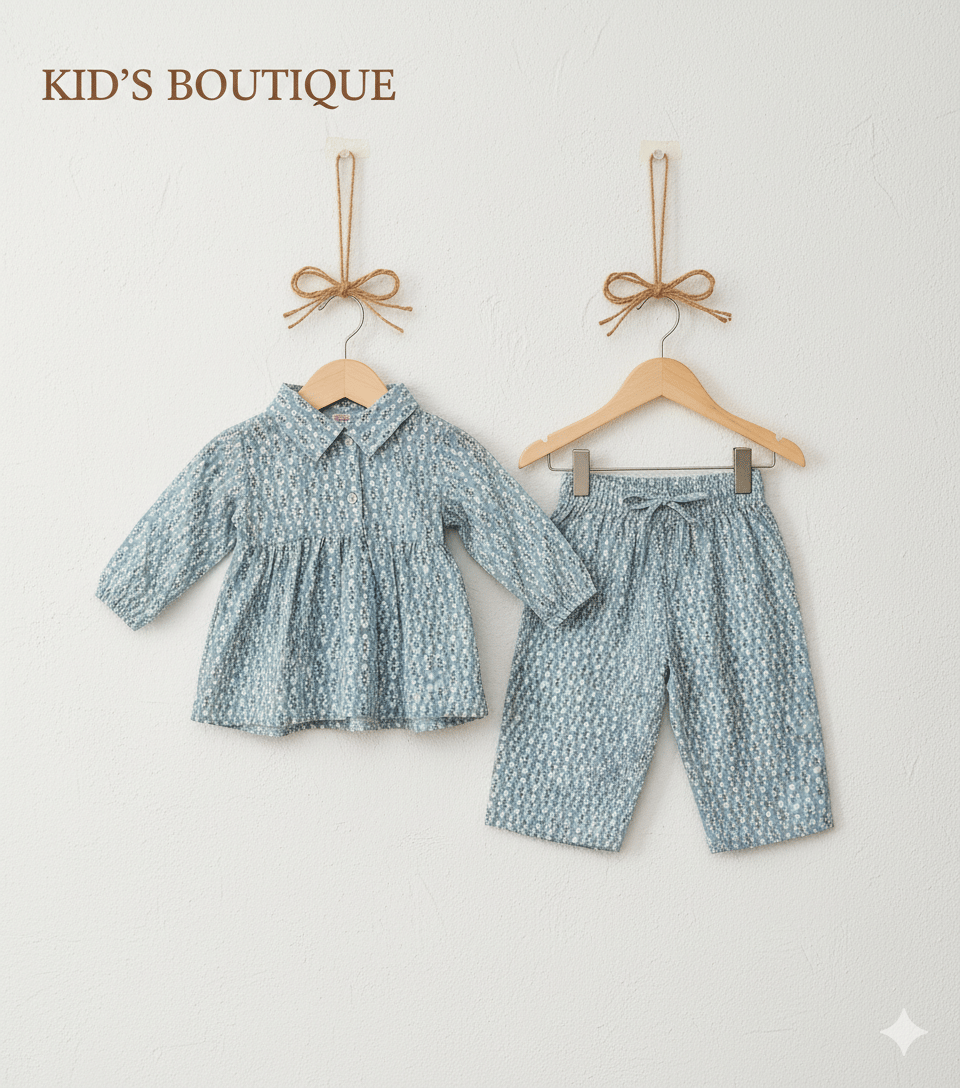 Girls print cotton pyjama set 750F \ G119903 - صورة 1