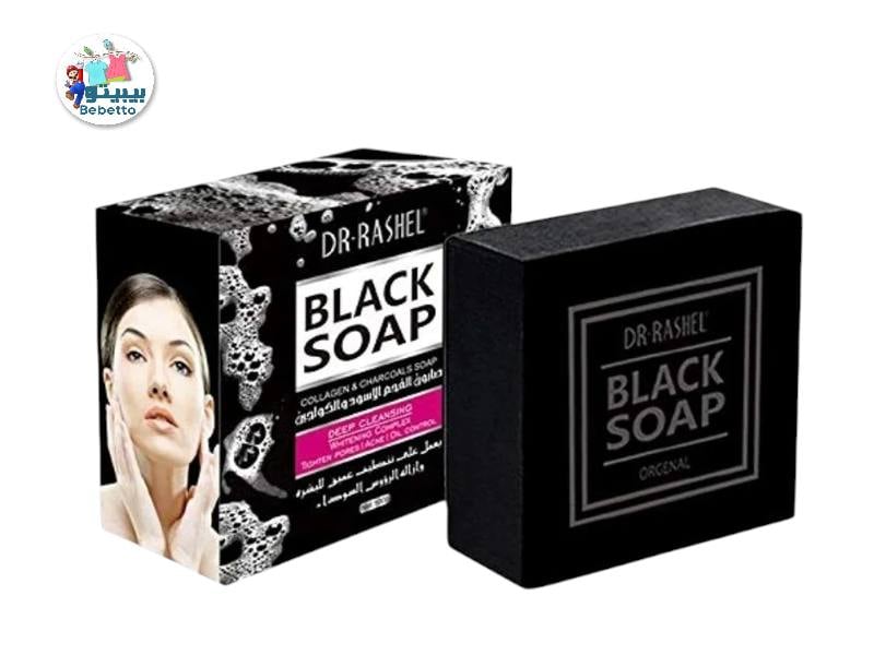 Dr. Rashel Black Soap 100g Deep Cleansing & Whitening with Collagen and Charcoal - E42 \ 6971764151021 - Image 2