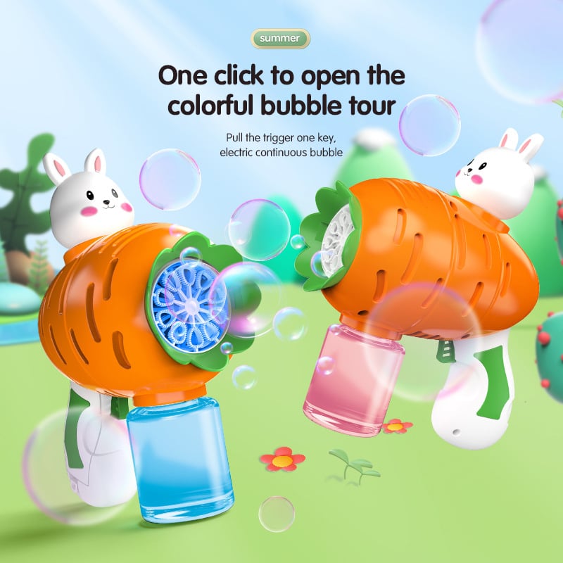 Soap Bubbles Gun Carrot 12 Holes Bubbles Machine Launcher Automatic Blower Soap Toys For Kids Children cute rabbit Gifts -D25 \ E518656 - Image 7