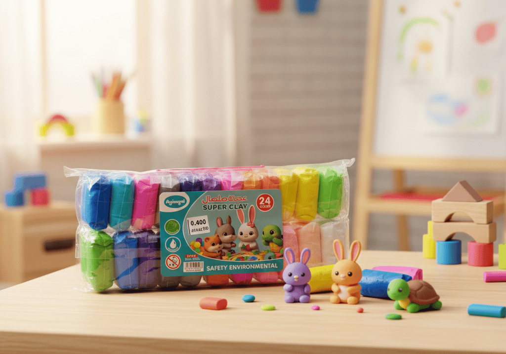 24color pack of Super Clay, an ultra-light, air-dry modeling clay for children F20 \ 6976156494168 - Image 1