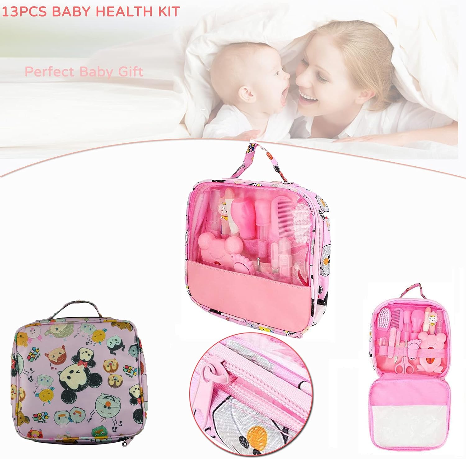 Baby Care Set 13Piece Nail Care Set Baby Care Accessories Baby First Equipment Newborn Includes Thermometer Nasal Aspirator Comb Nail Scissors -B18 \ D12291005 - Image 10