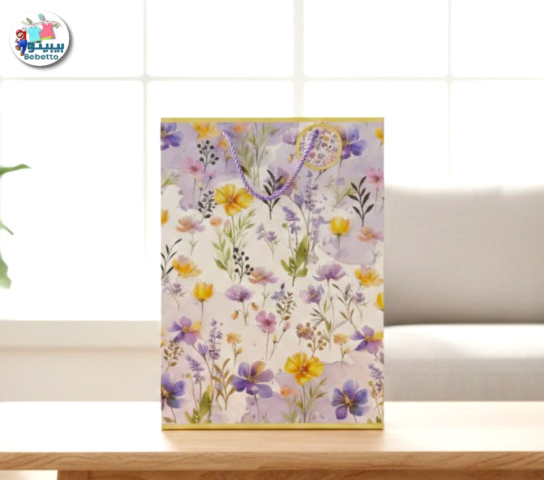 Floral print suitable gift bag 18X23X10CM Z33 \ 6956629322198 - Image 2
