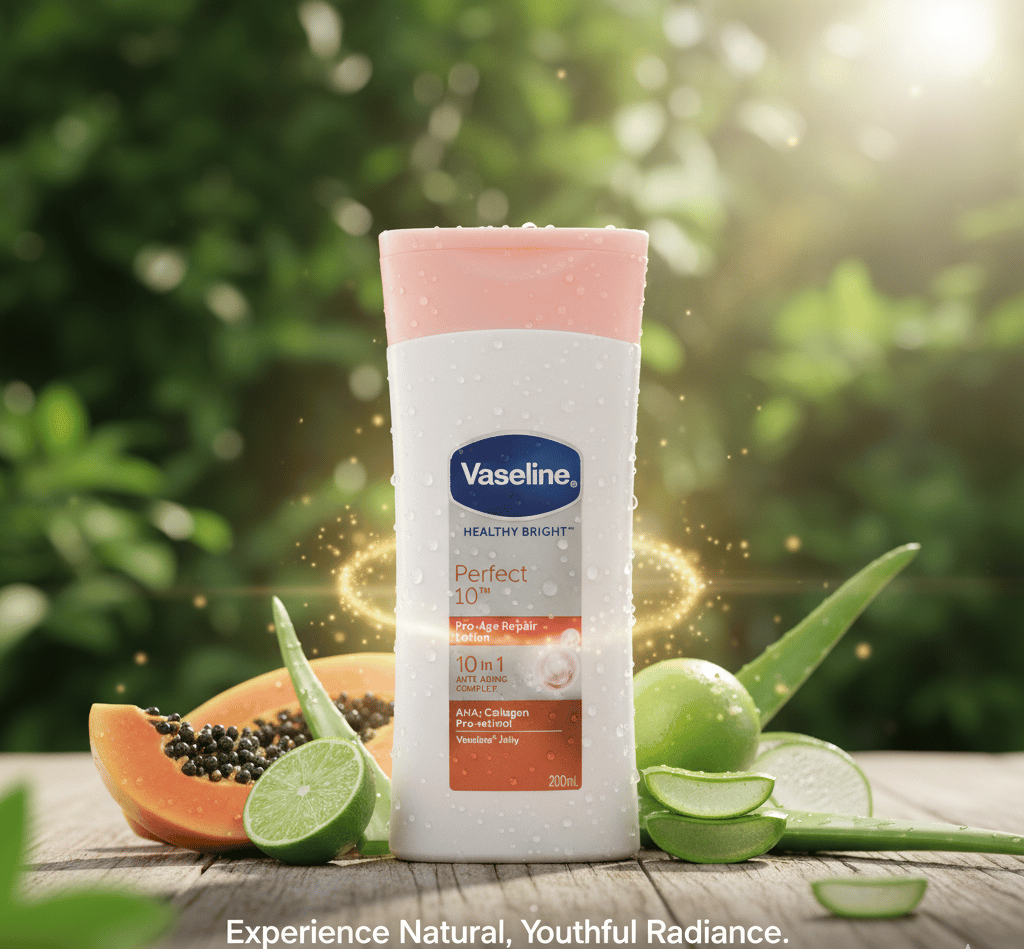 Vaseline Healthy Bright Perfect 10 Pro-Age Repair Lotion 200ml A41 \ 8999999024789 - Image 1