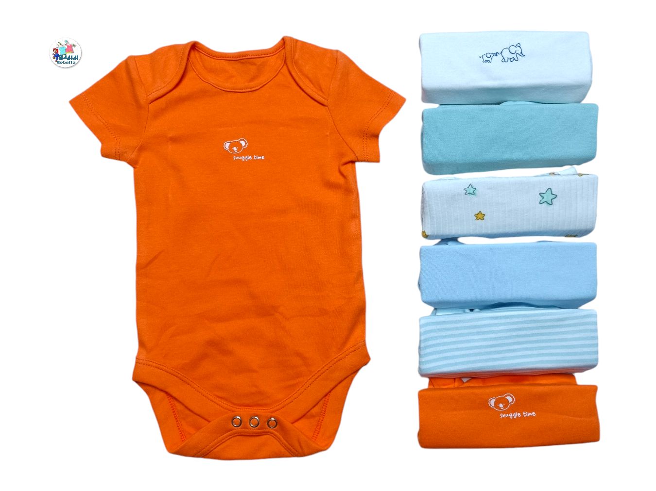  7PCS ROMPER SHORT SLEEVE BODYSUITS FOR BOY BABY 450B \ D935147 - Image 3