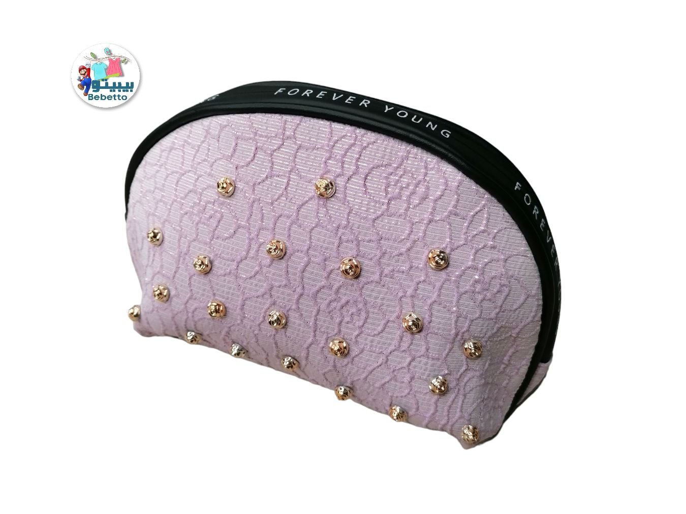 1pc Rose Pattern Zippered Makeup Bag -Z42 \ E0212676 - Image 1