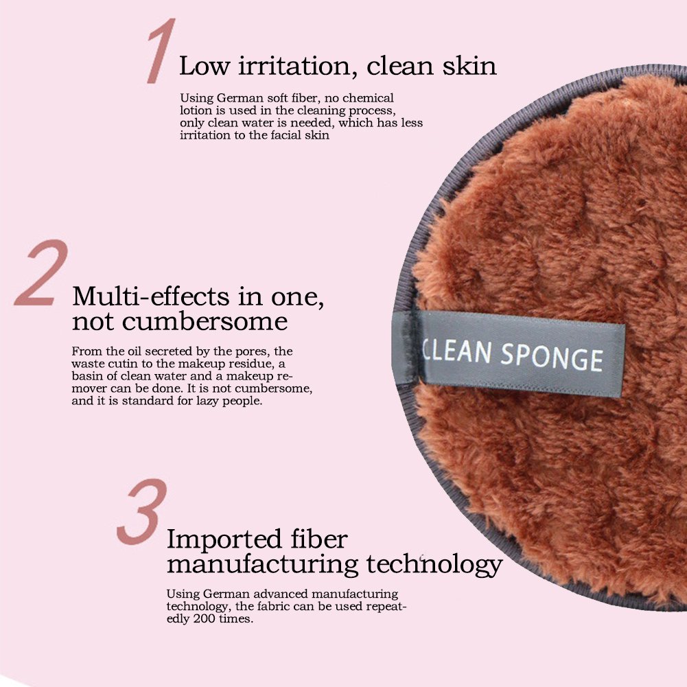 Makeup Remover Pads Microfiber Reusable Face Towel Make-up Wipes Cloth Washable Cotton Pads Skin Care Cleansing Puff 2pcs D32\ 6926641032566 - صورة 9