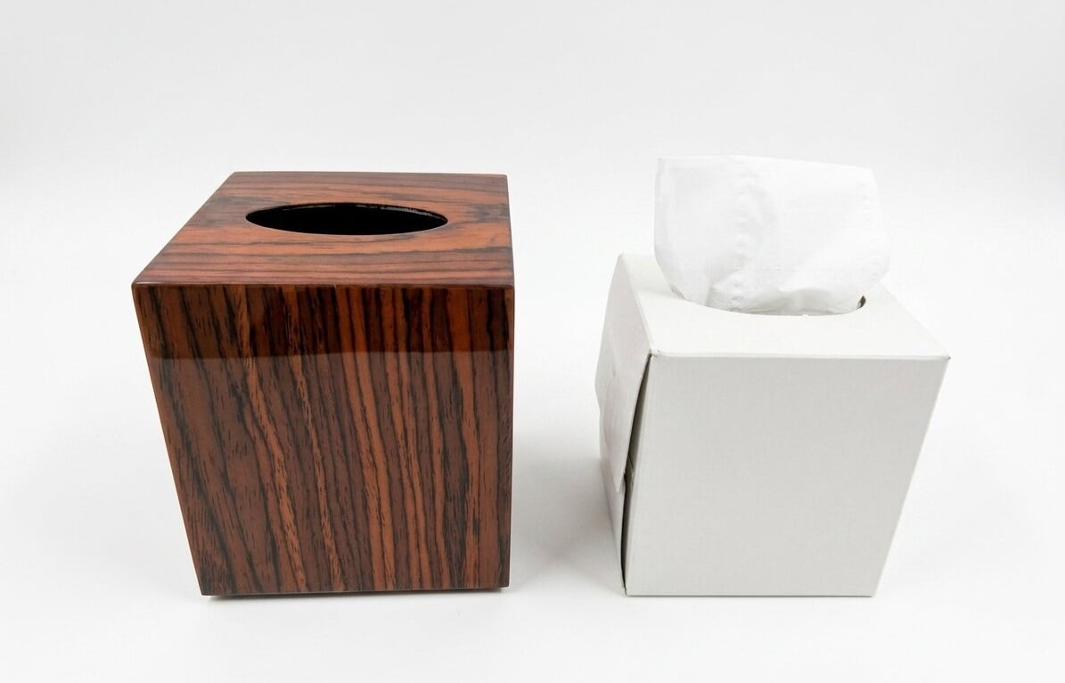 Luxury Set of Tissue Box & Waste Basket - صورة 8