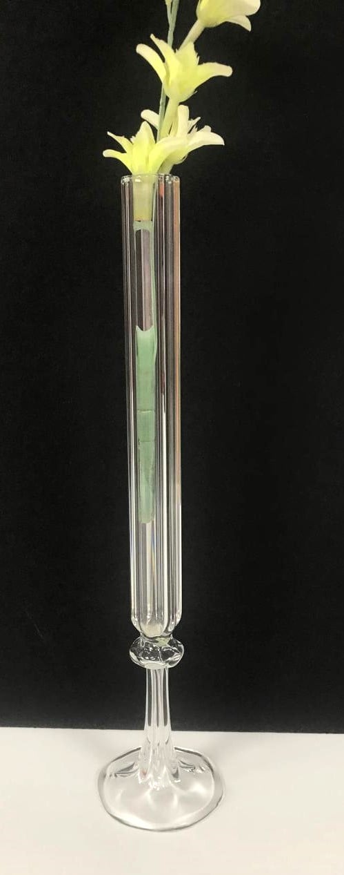 Transparent Crystal Flower Vase Holder - Image 2