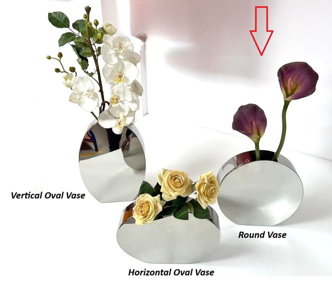 Round S/Steel Vase - صورة 6