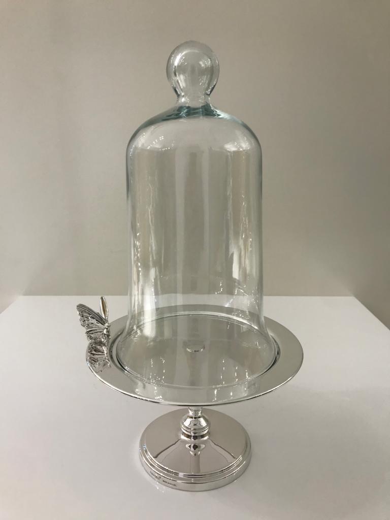 Medium Cake Stand with Butterfly on the Plate with Lid - صورة 5