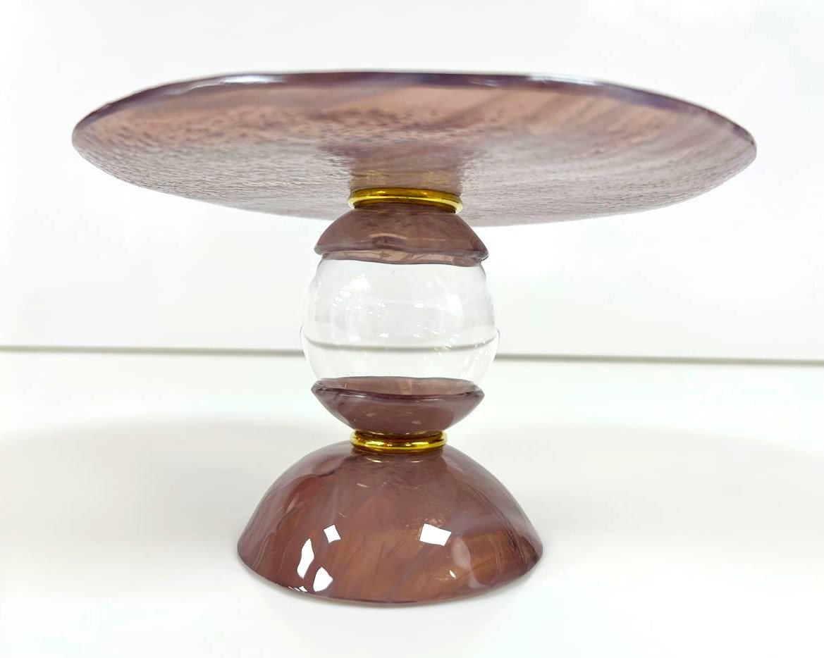 Set of glass 3 stands with plates - صورة 5