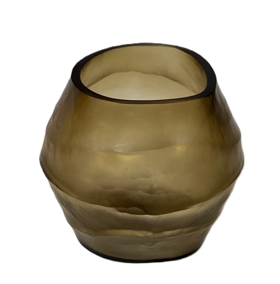 T-Light oval big holder, smoke color - Image 4