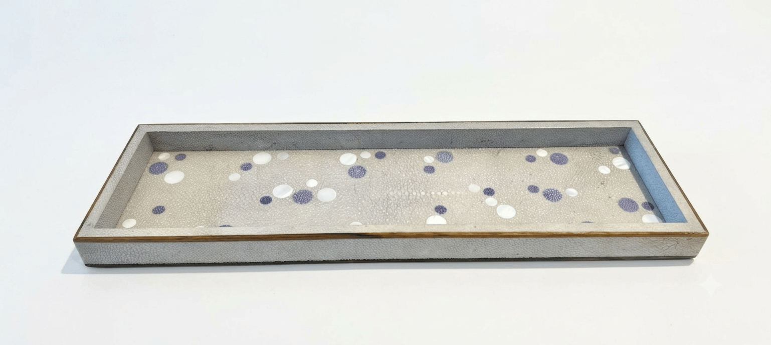 Luxury Decorative Shagreen Leather/Lavender Set (5 Pieces) - صورة 4