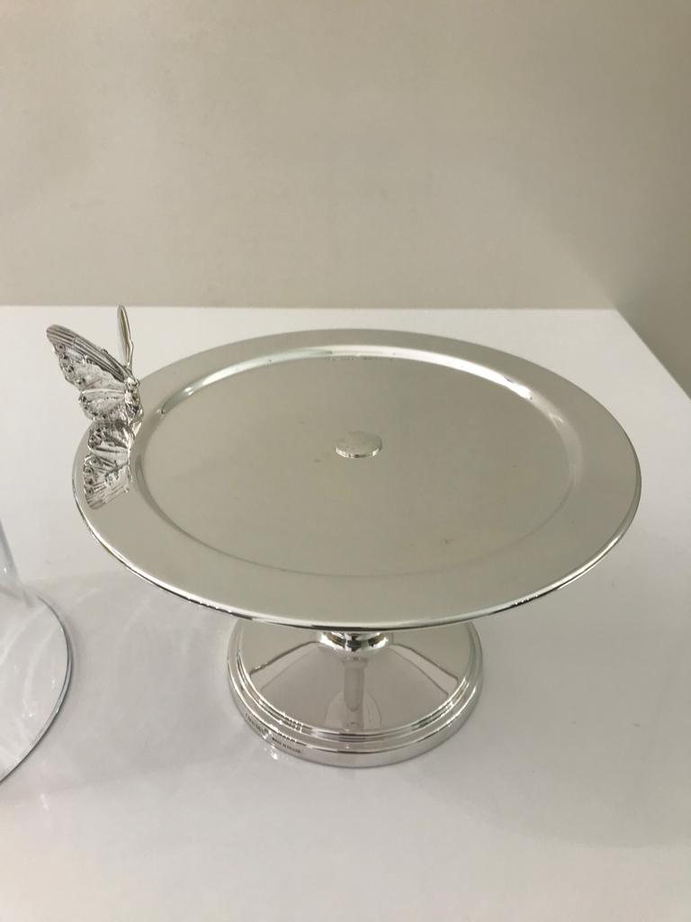 Medium Cake Stand with Butterfly on the Plate with Lid - صورة 4