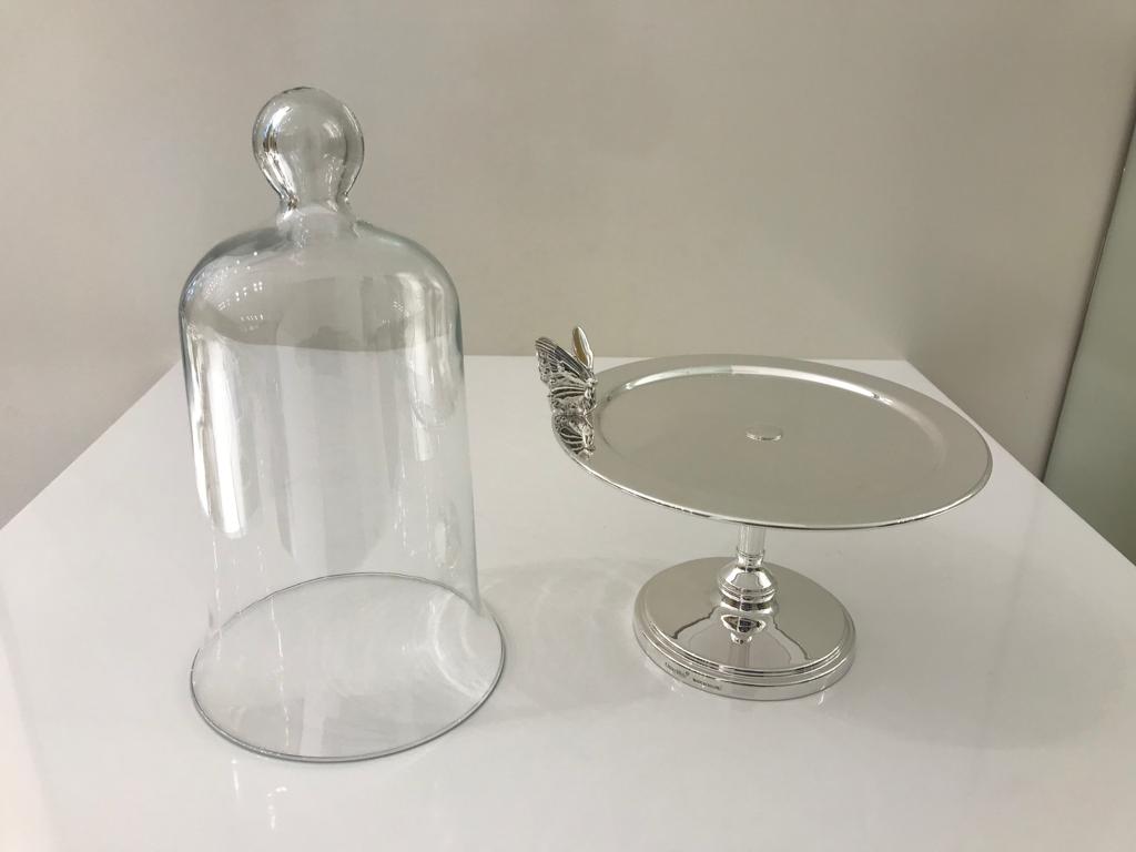 Medium Cake Stand with Butterfly on the Plate with Lid - صورة 3