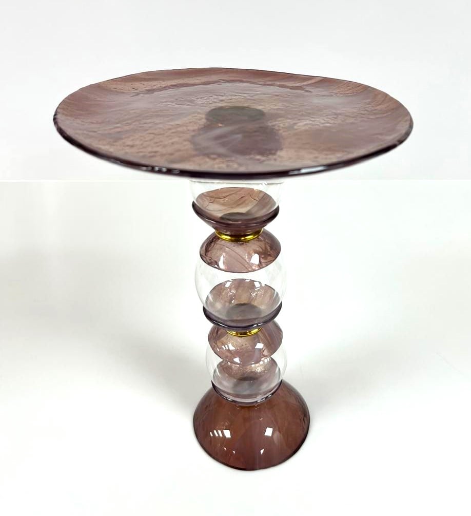 Set of glass 3 stands with plates - Image 11