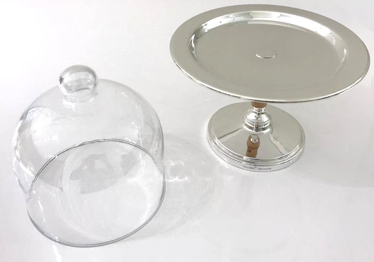 Medium Cake Bamboo Stand + Plain Lid - صورة 6