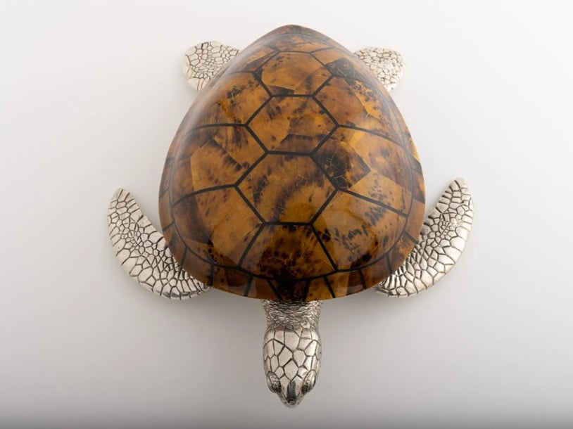 Large Sea Turtle Tiger Color Shell Box - صورة 10